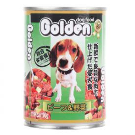金赏Golden 牛肉+蔬菜狗罐头 375g
